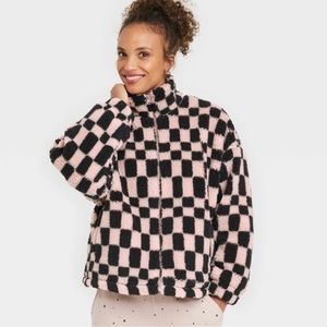 Target A Brand New Day Checkered Fleece Jacket